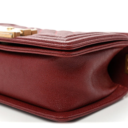 Small Quilted Caviar Flap Shoulder Bag