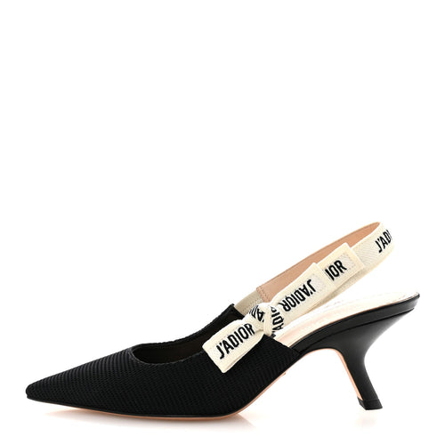 Technical Canvas Ribbon J A Slingback 65Mm Pumps Black