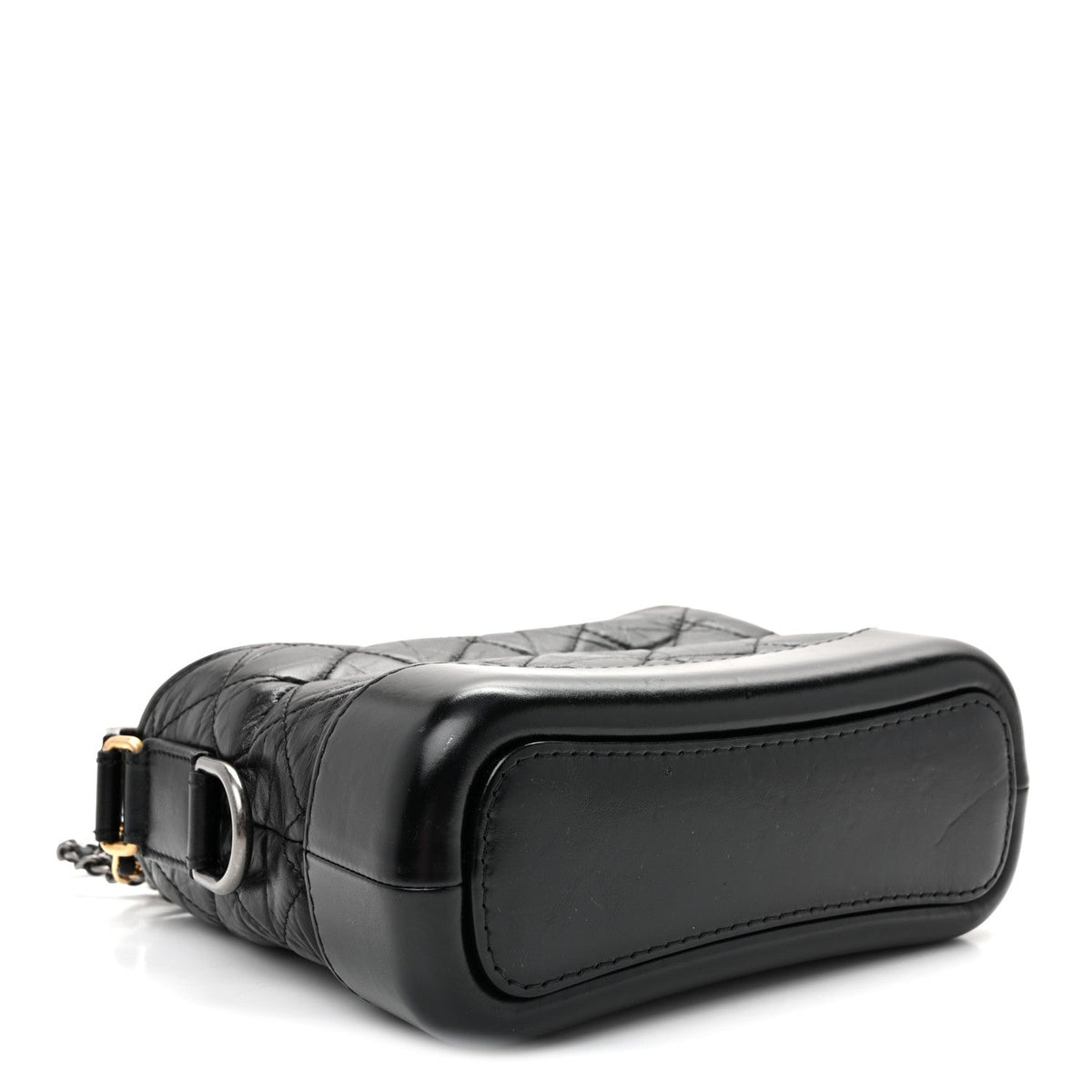 Small Quilted Calfskin Hobo Bag - Black