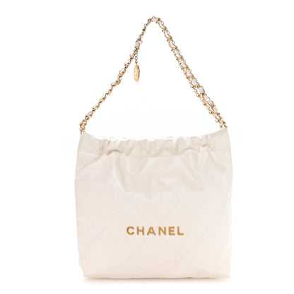 Small Quilted Calfskin Handbag - White