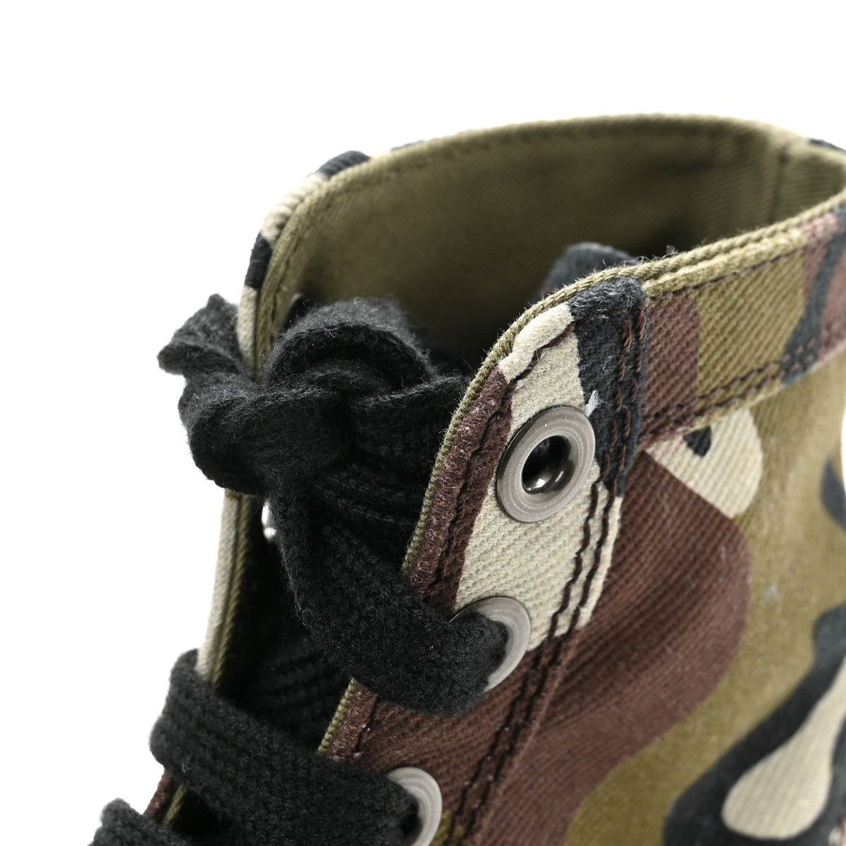 Prada Denim Women's Triangle Logo Camo Sneakers 35 Militare