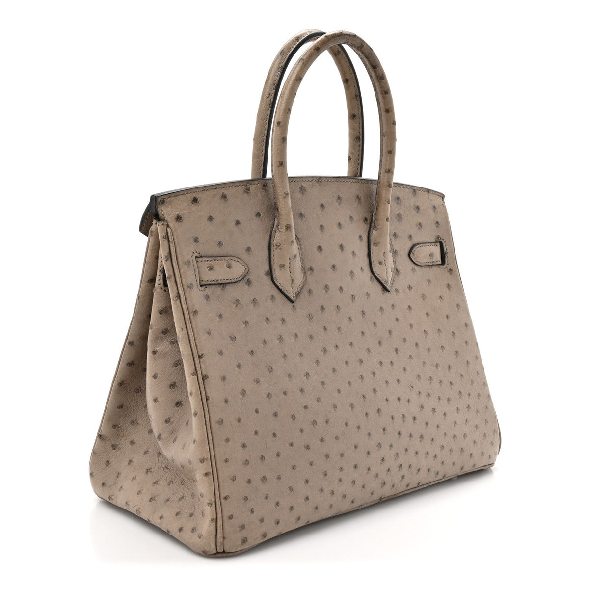Ostrich Birkin 30 Mousse Handbag