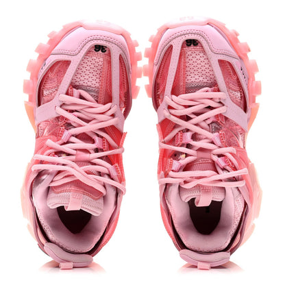 Balenciaga Fabric Mesh Women's Clear Sole Triple S Sneakers 36 Pink