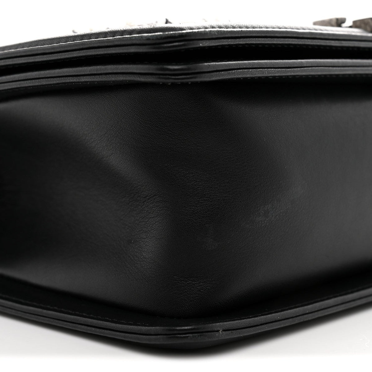 Medium Calfskin Flap Shoulder Bag - Black
