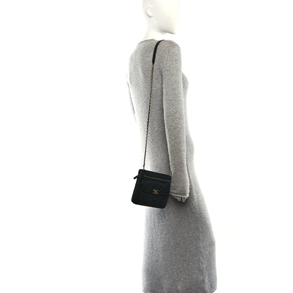 Quilted Lambskin Clutch Bag - Black