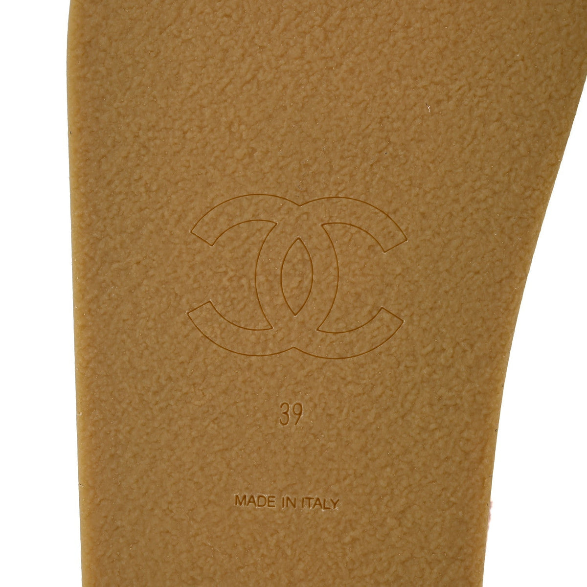 Chanel Suede Calfskin Women's Velcro Flat Sandals 39 Light Pink