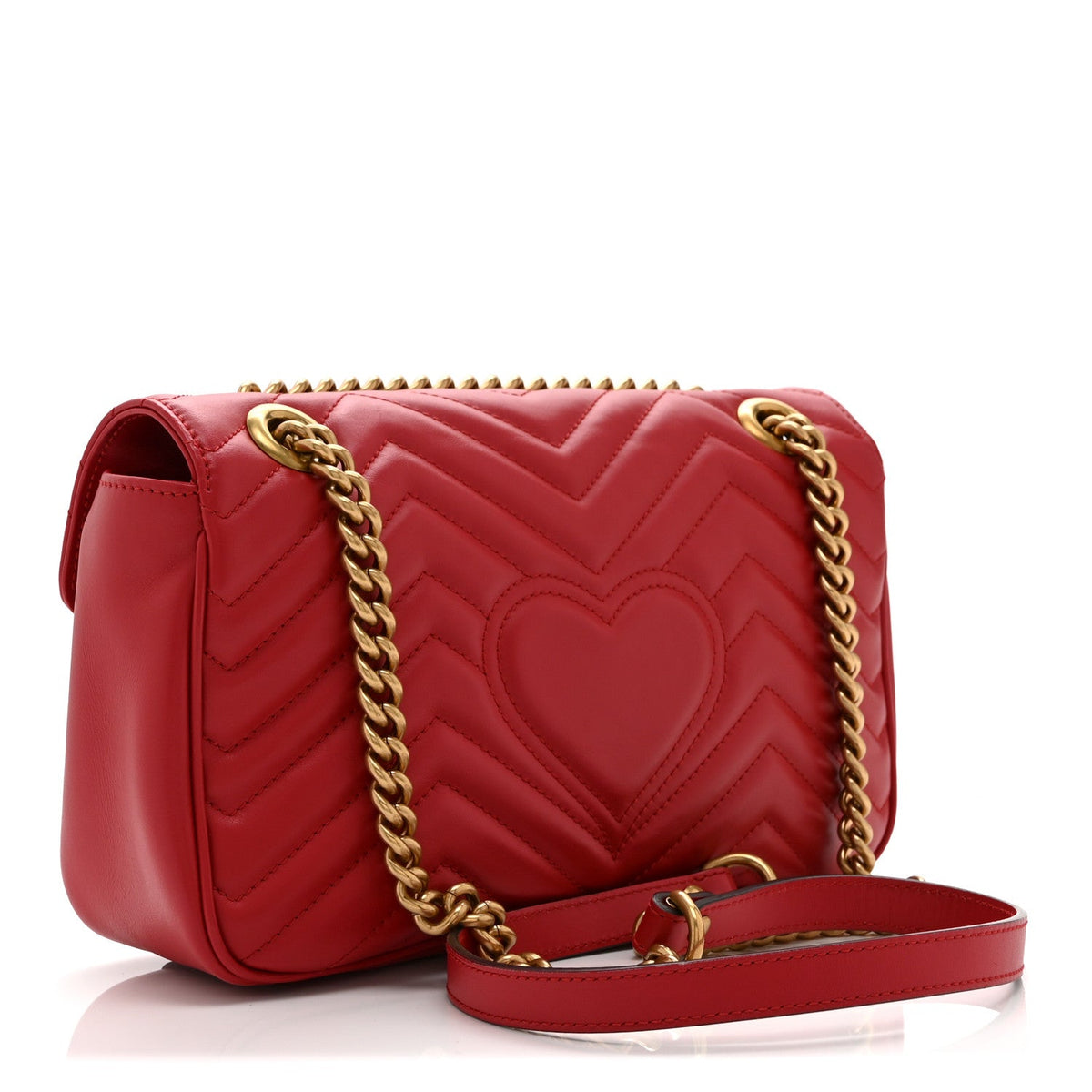Small Calfskin Shoulder Bag - Red