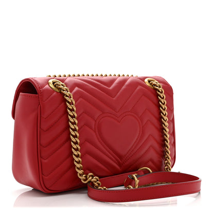 Small Calfskin Shoulder Bag - Red