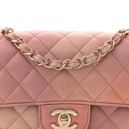Mini Quilted Lambskin Flap Shoulder Bag - Tan