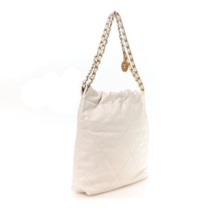 Small Quilted Calfskin Handbag - White
