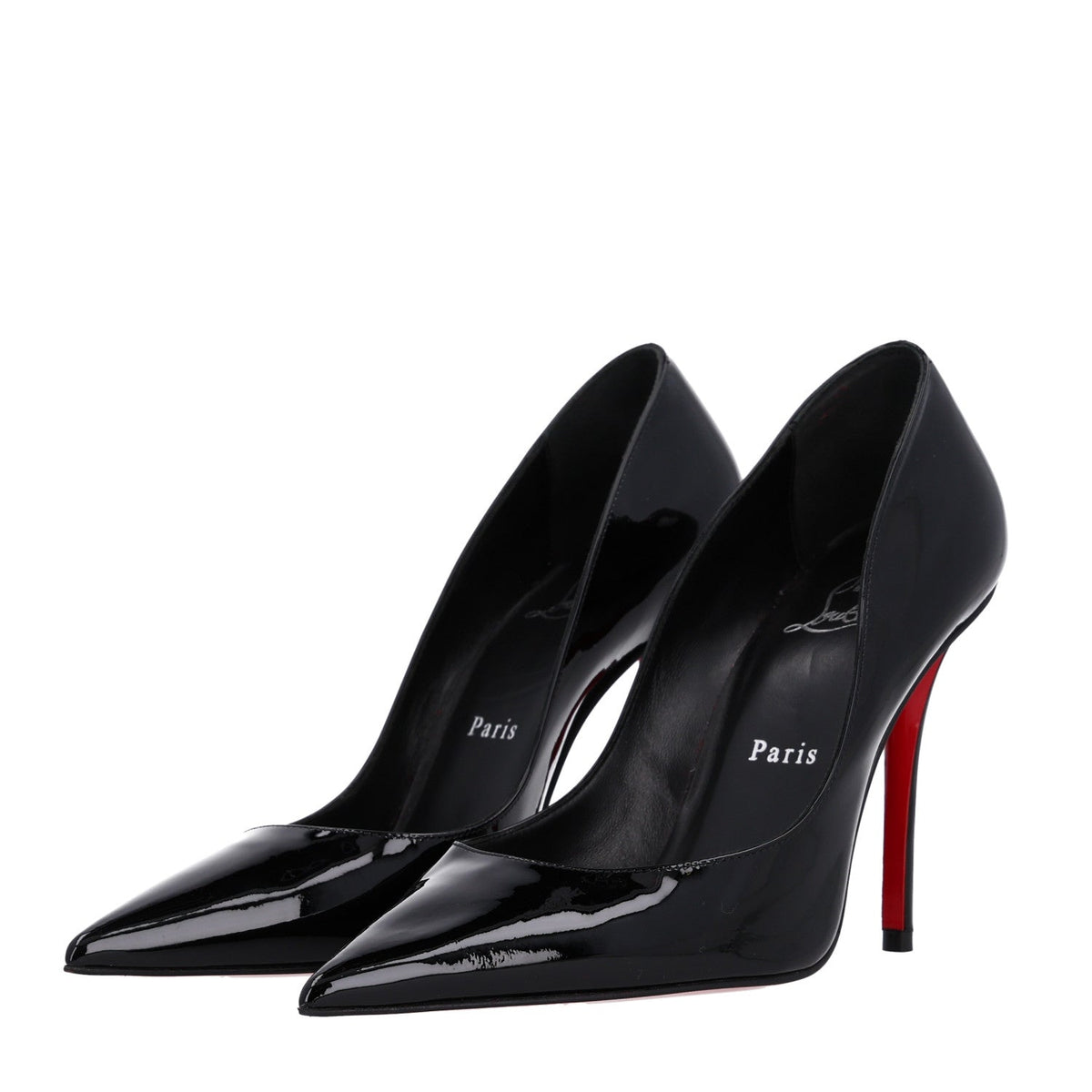 Christian Louboutin Patent Women's Miss Z 100 Pumps 37.5 Black