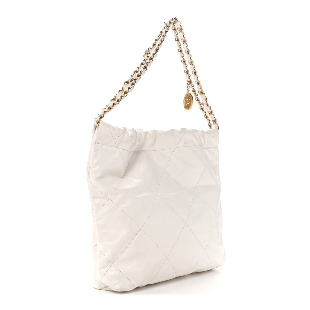 Small Quilted Calfskin Handbag - White