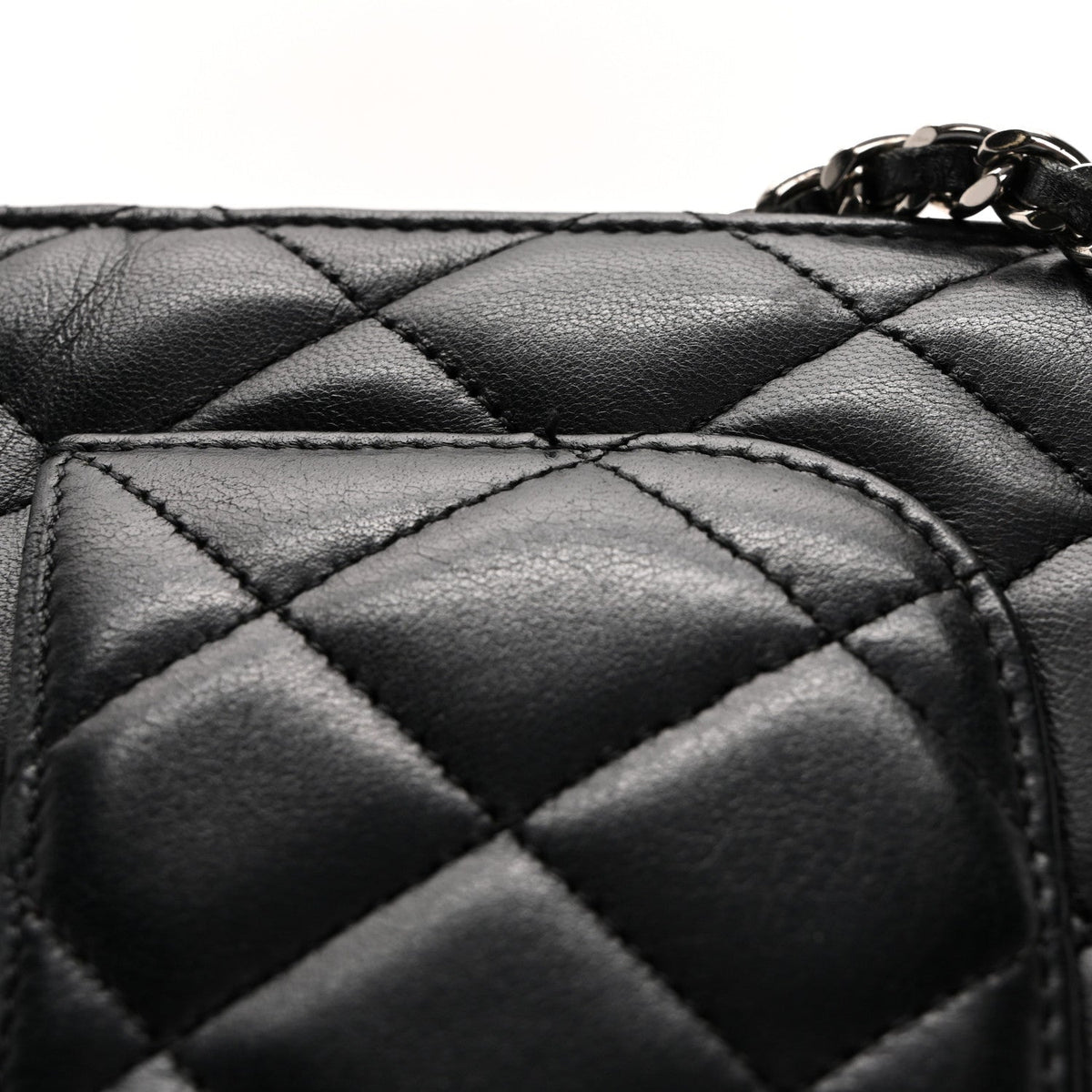Quilted Lambskin Wallet Bag - Black