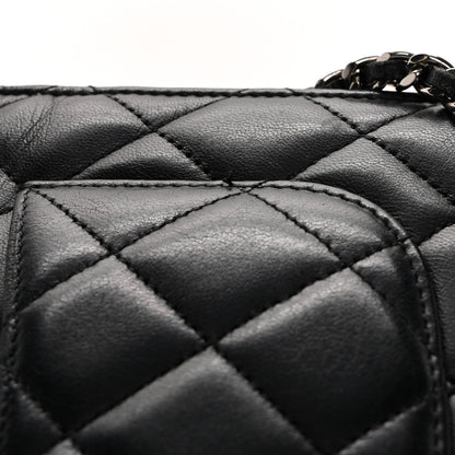 Quilted Lambskin Wallet Bag - Black