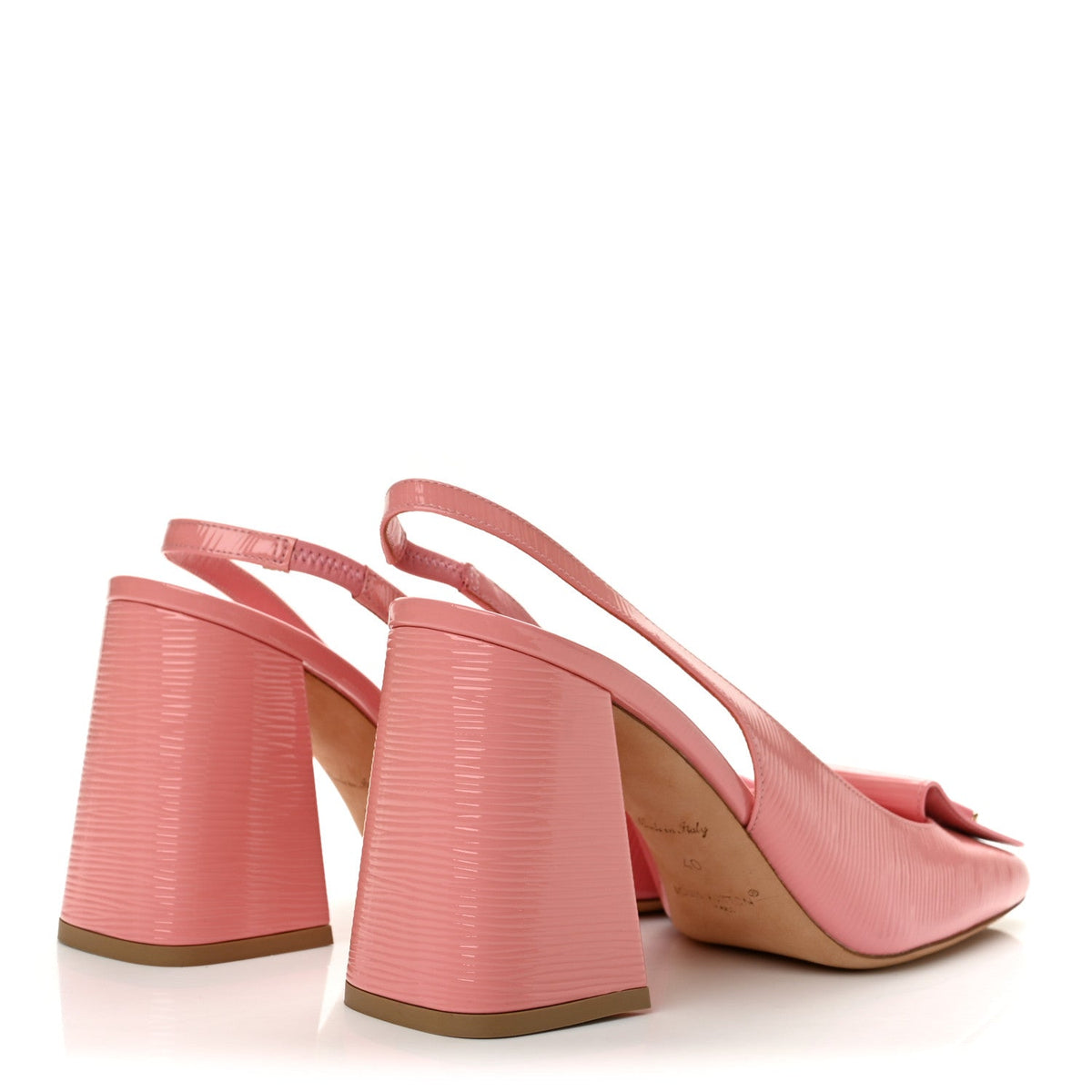 Louis Vuitton Electric Epi Women's Shake Slingback Pumps 40 Pink