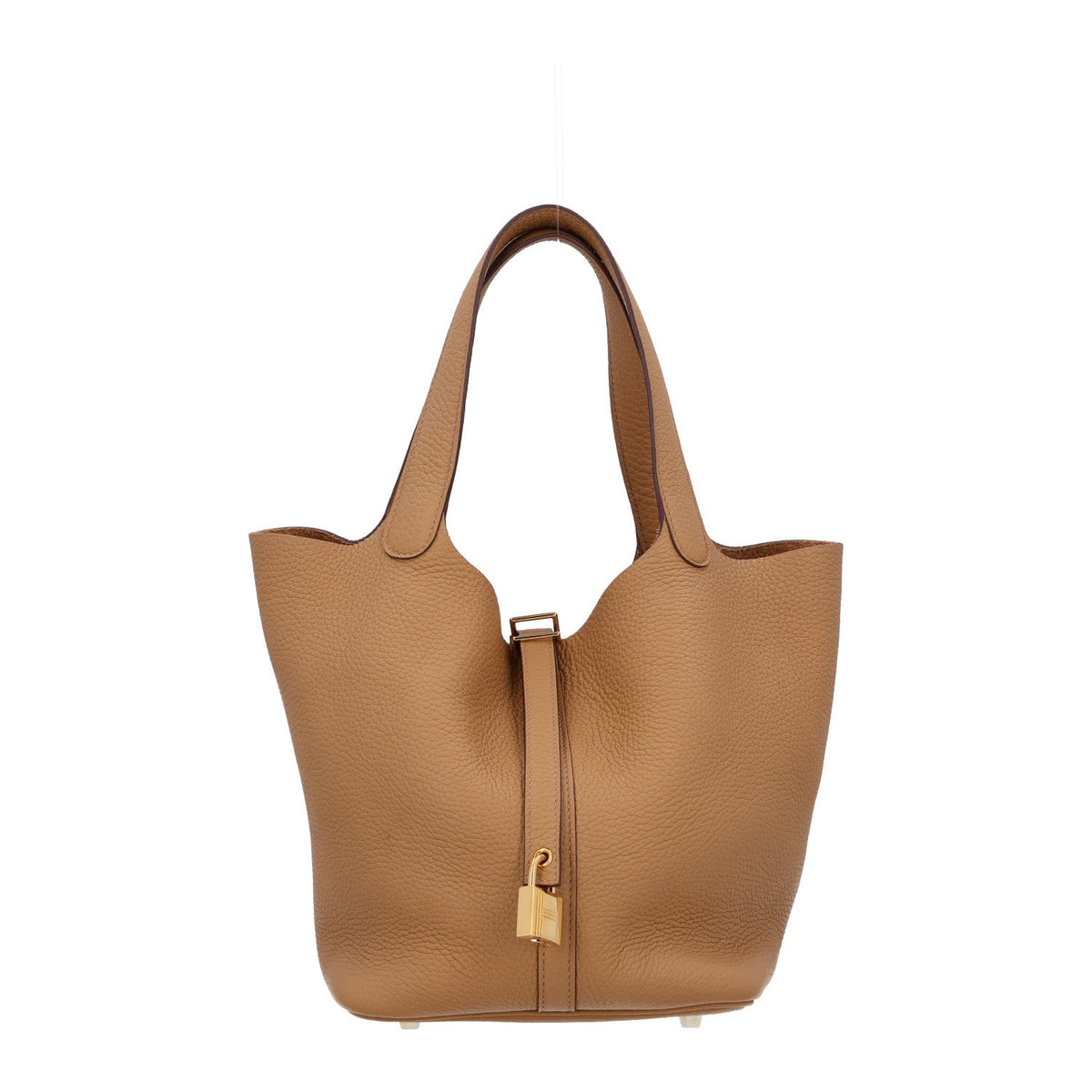Taurillon Clemence Picotin Lock Mm Biscu Handbag