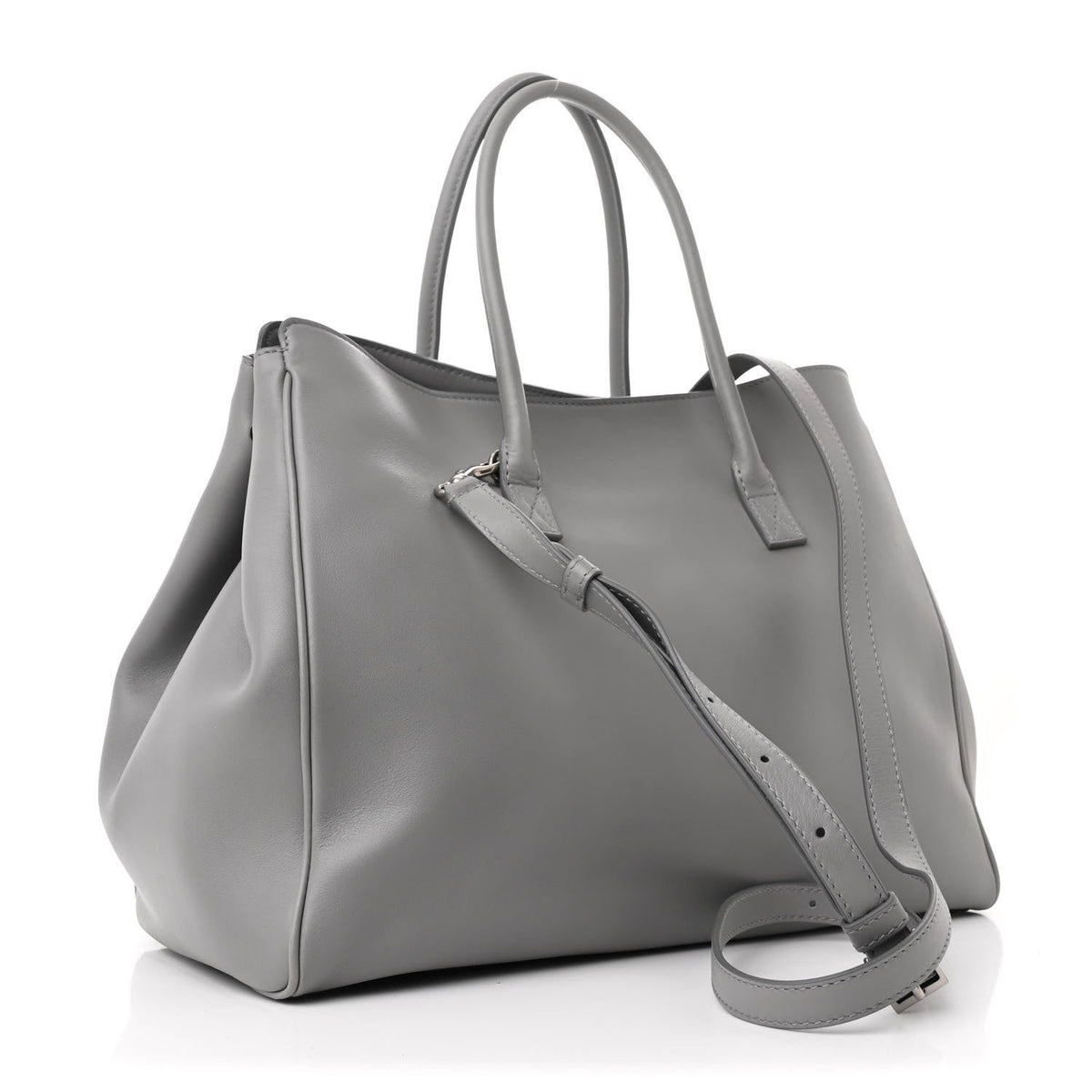 Small Calfskin Handbag - Grey
