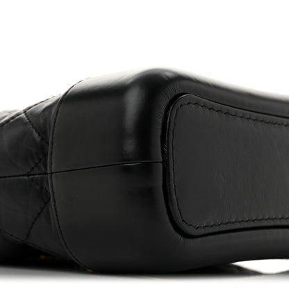 Small Quilted Calfskin Hobo Bag - Black