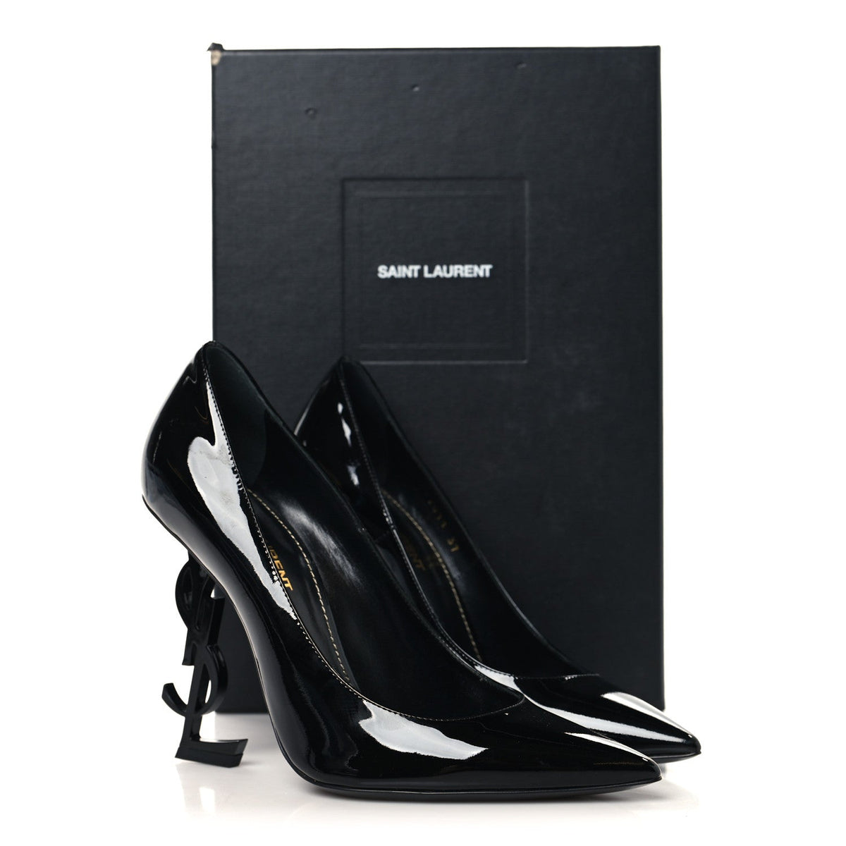 Saint Laurent Patent Women's Opyum 110 Pumps 37 Black
