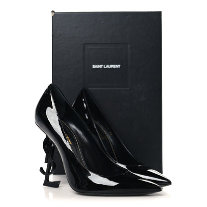 Saint Laurent Patent Women's Opyum 110 Pumps 37 Black