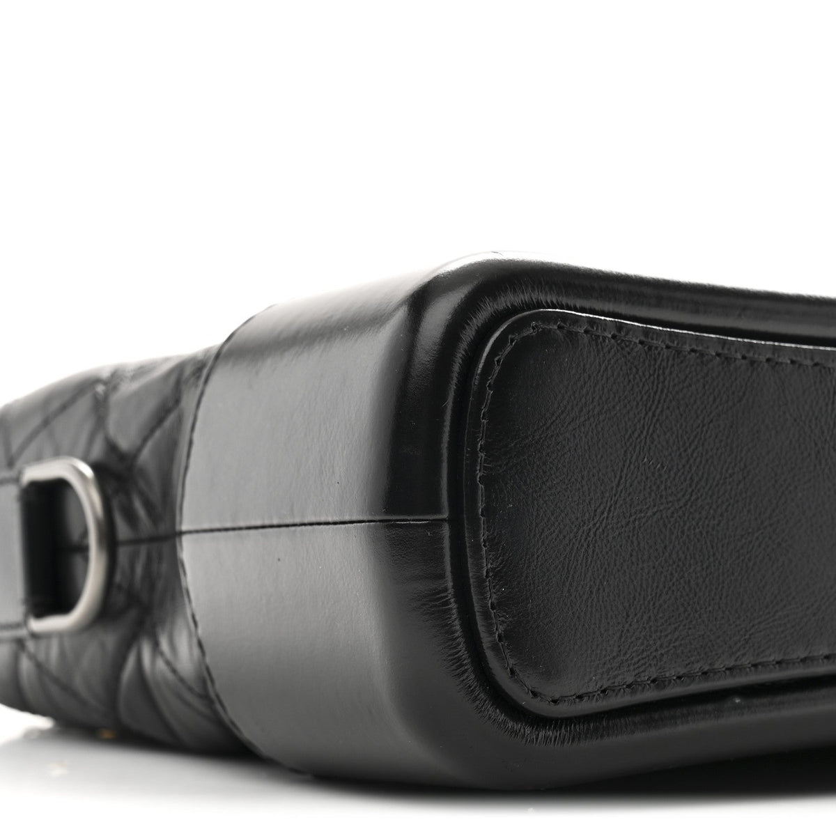 Medium Quilted Calfskin Hobo Bag - Black
