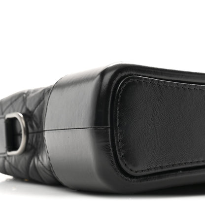 Medium Quilted Calfskin Hobo Bag - Black