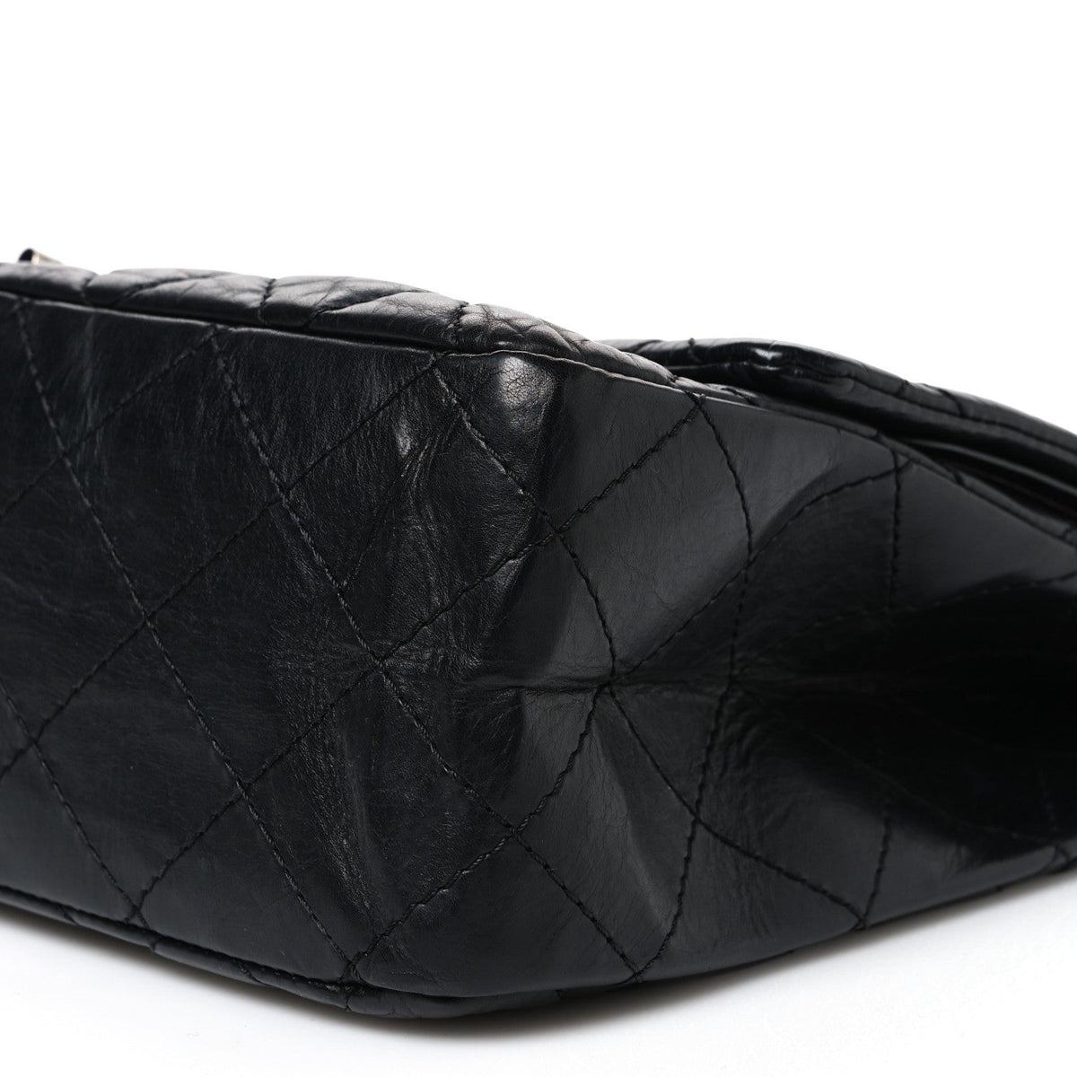 Quilted Calfskin Flap Shoulder Bag - Black