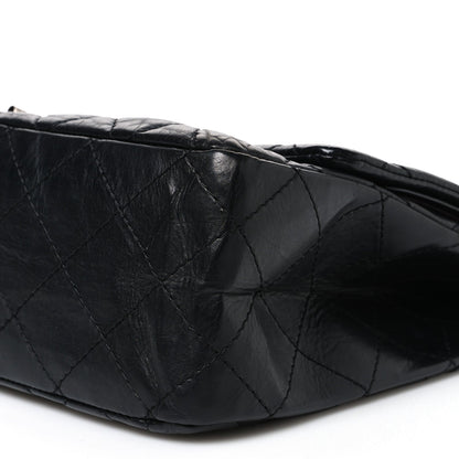 Quilted Calfskin Flap Shoulder Bag - Black