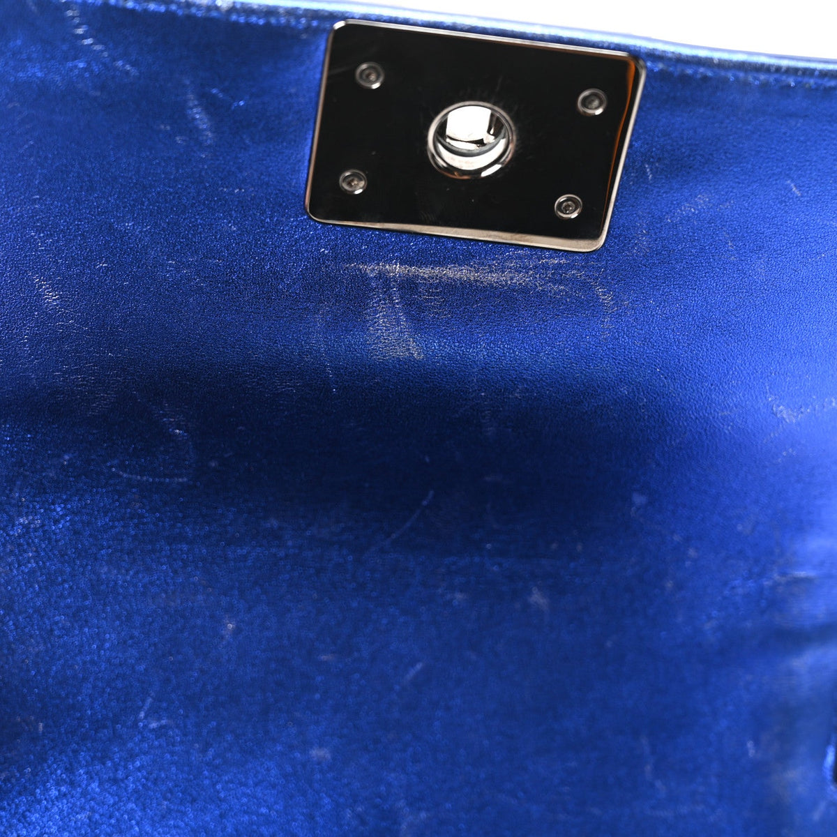 Small Quilted Calfskin Flap Shoulder Bag - Blue