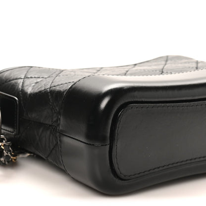 Small Quilted Calfskin Hobo Bag - Black