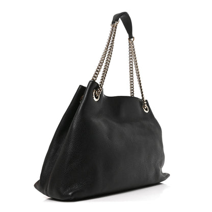 Medium Calfskin Shoulder Bag - Black