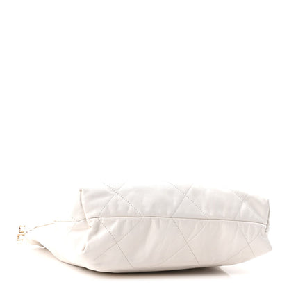 Small Quilted Calfskin Handbag - White