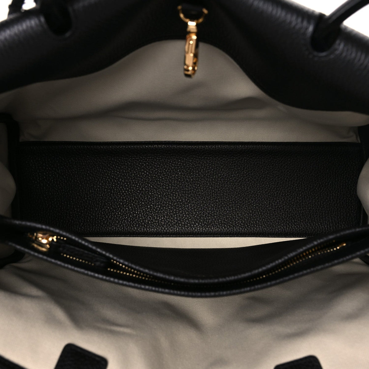 Calfskin Suede Handbag - Beige