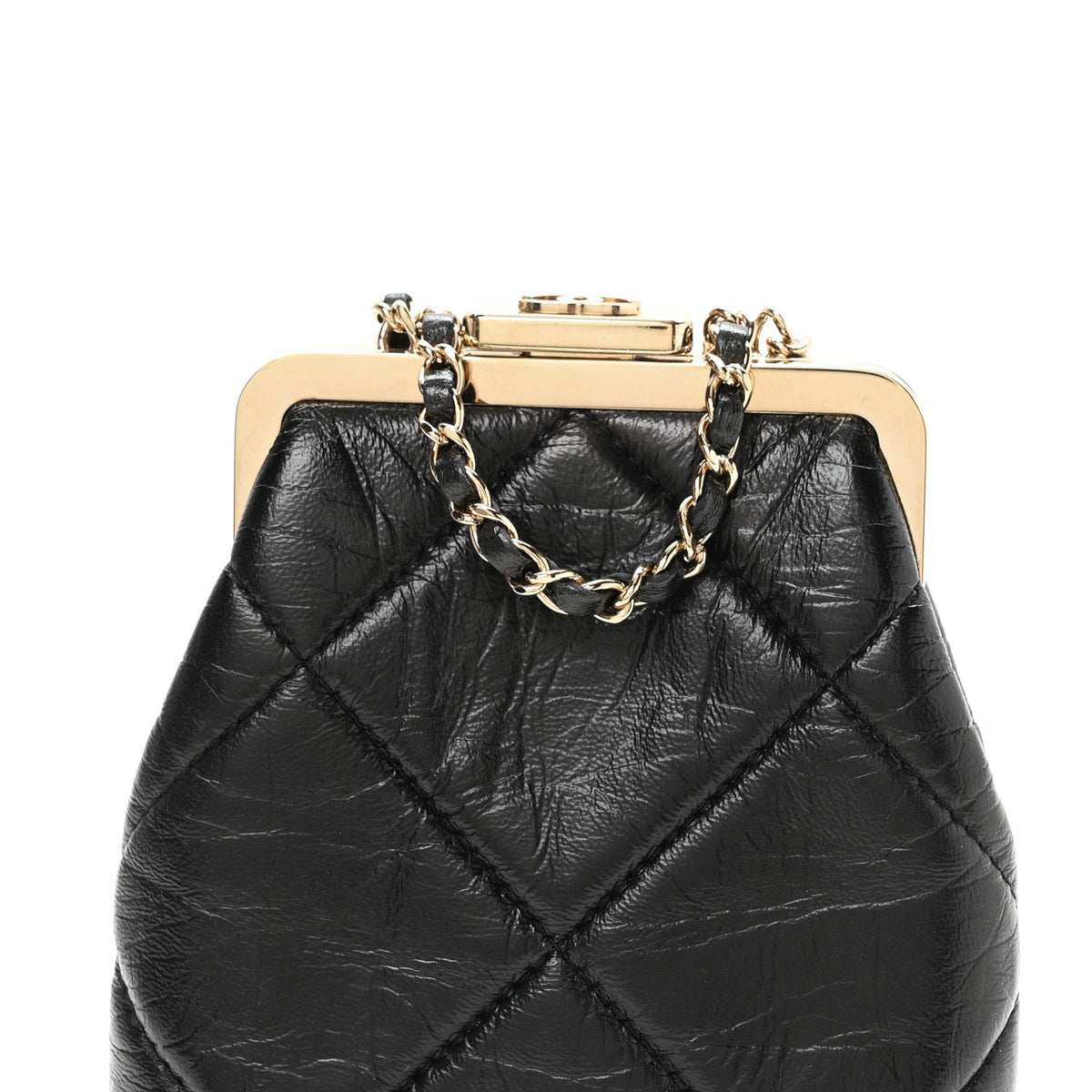 Quilted Lambskin Clutch Bag - Black
