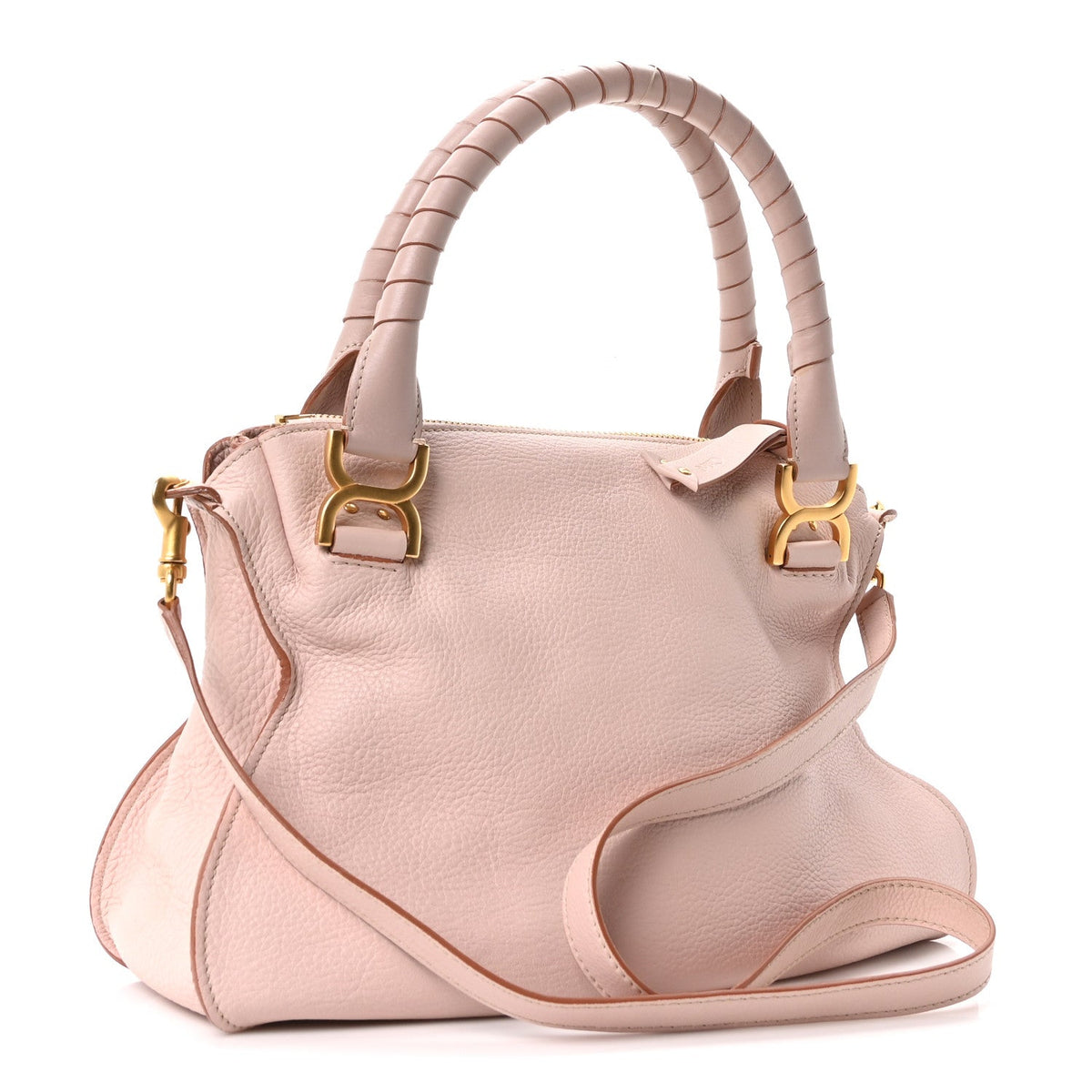 Medium Calfskin Satchel Bag - Pink