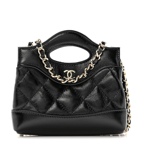 Quilted Lambskin Clutch Bag - Black