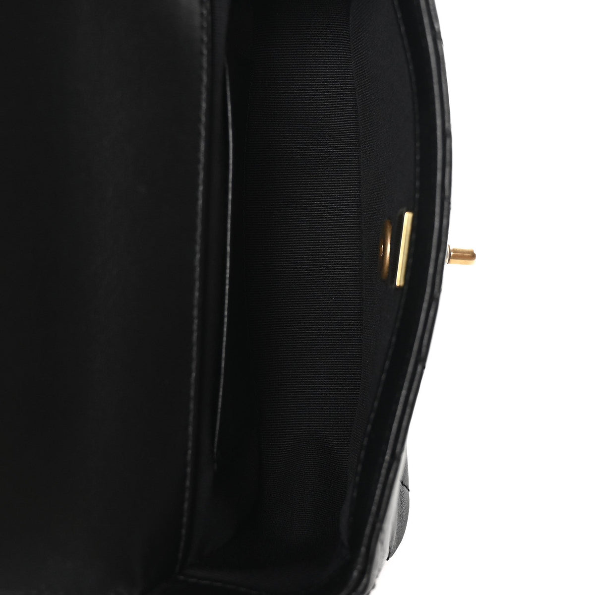 Mini Quilted Lambskin Flap Shoulder Bag - Black
