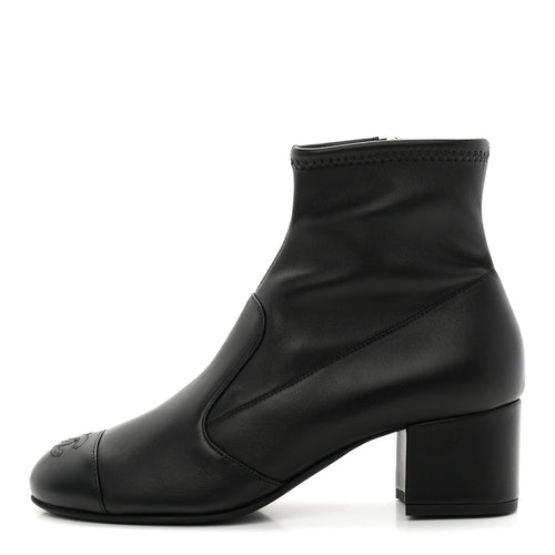 Lambskin Ankle Boots Black