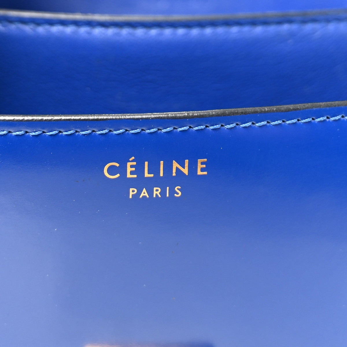 Medium Calfskin Flap Shoulder Bag - Blue