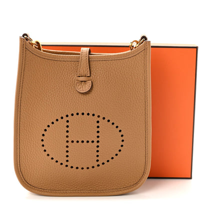 Taurillon Clemence Evelyne Tpm Biscuit Handbag