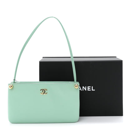 Calfskin Clutch Bag - Green