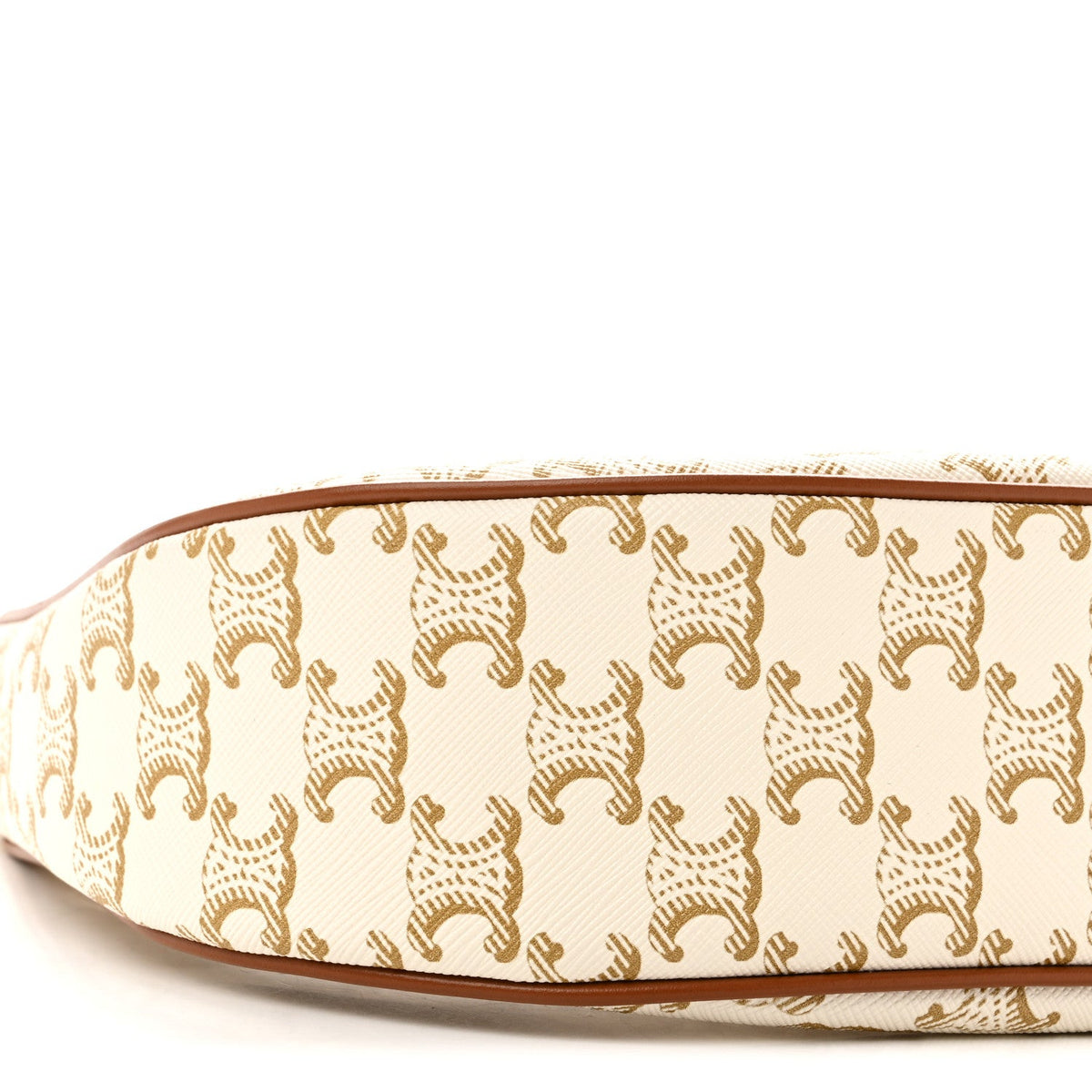 Calfskin Canvas Shoulder Bag - White