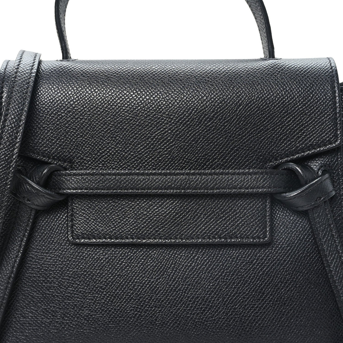 Nano Calfskin Belt Bag - Black