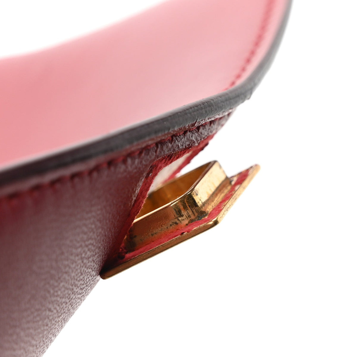 Small Calfskin Flap Shoulder Bag - Red
