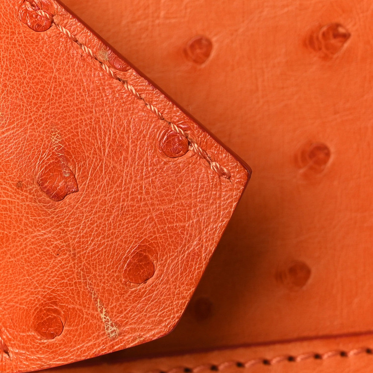 Ostrich Alma Bb Piment Handbag