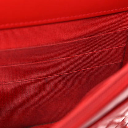 Quilted Calfskin Wallet Bag - Red