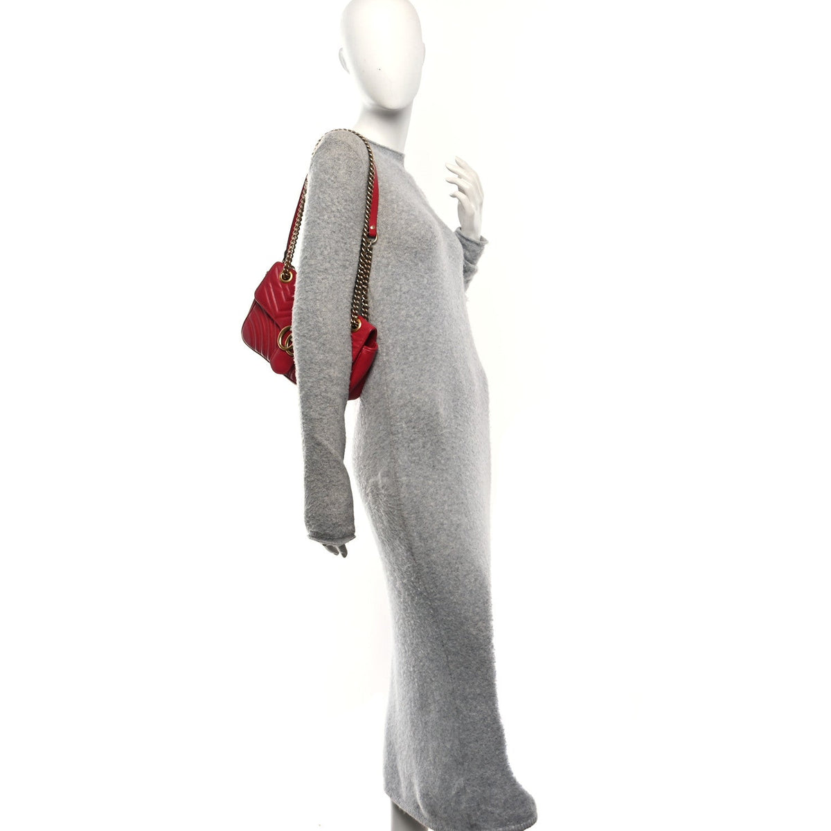 Small Calfskin Shoulder Bag - Red