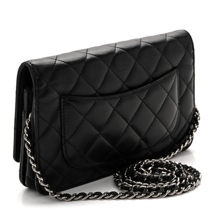 Quilted Lambskin Wallet Bag - Black
