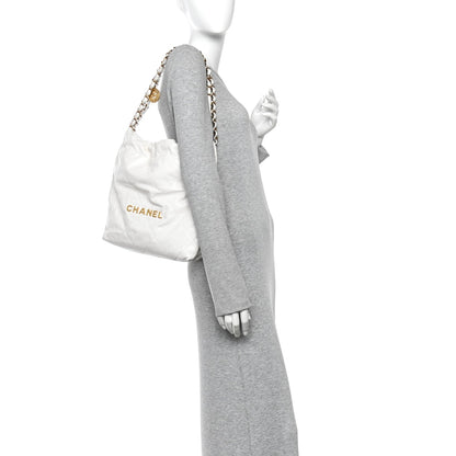 Small Quilted Calfskin Handbag - White