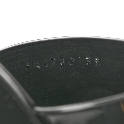 Gucci Rubber Logo Women's Platform Slide Sandals 38 Black